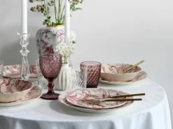 CreaTable Tafelservice Venecia rot Steingut 18 tlg.