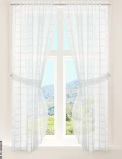 creative lifestyle Landhausgardine Tirol weiß B/L: ca. 90x160 cm