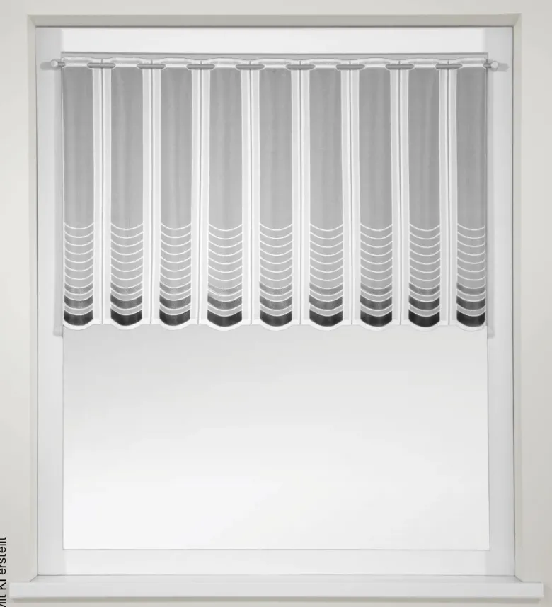 creative lifestyle Scheibengardine Noah grau B/L: ca. 145x75 cm
