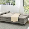 Dauerschlafsofa grau Microfaser B/H/T: ca. 202x87x106 cm