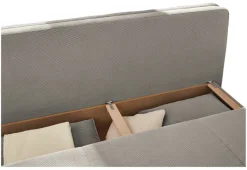 Dauerschlafsofa grau Microfaser B/H/T: ca. 202x87x106 cm