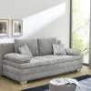 Dauerschlafsofa grau Polyester B/H/T: ca. 203x85x106 cm
