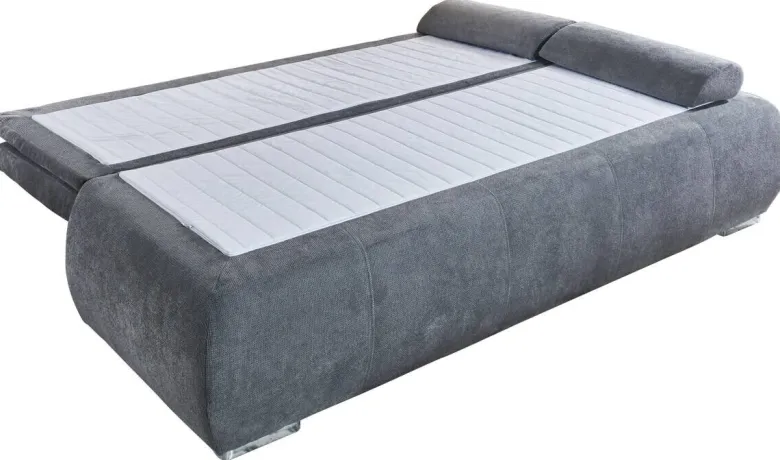 Dauerschlafsofa Lenon grau Microfaser B/H/T: ca. 207x94x90 cm