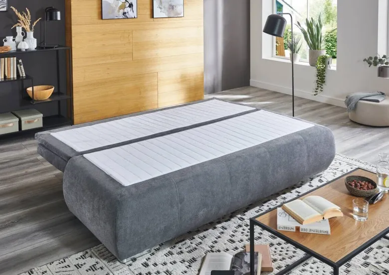 Dauerschlafsofa Lenon grau Microfaser B/H/T: ca. 207x94x90 cm