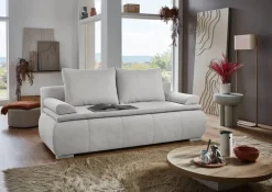 Dauerschlafsofa Lenon natur Microfaser B/H/T: ca. 207x94x90 cm