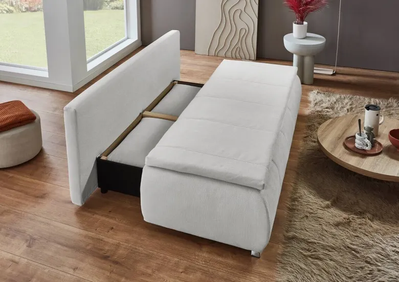 Dauerschlafsofa Lenon natur Microfaser B/H/T: ca. 207x94x90 cm
