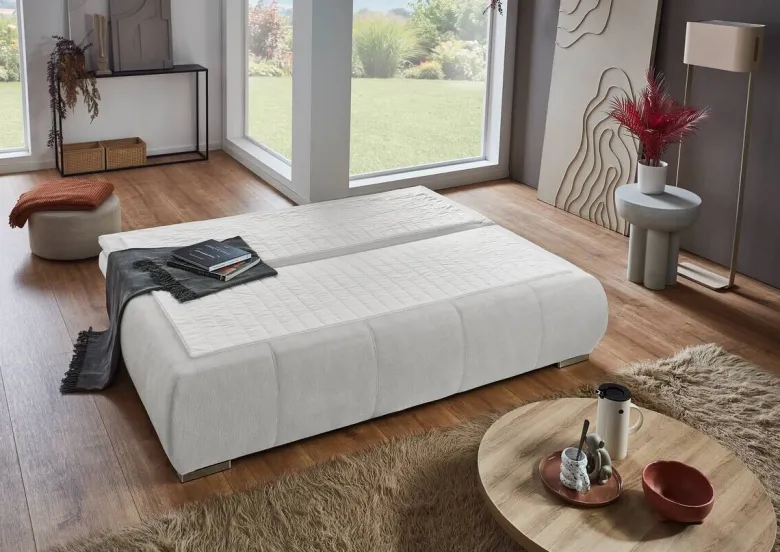 Dauerschlafsofa Lenon natur Microfaser B/H/T: ca. 207x94x90 cm