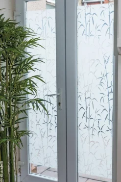 d-c-fix Fensterfolie Bamboo weiß transparent B/L: ca. 67,5x150 cm
