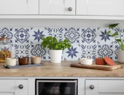 d-c-fix Wandfliese selbstklebend blau B/L: ca. 15,25x15,25 cm