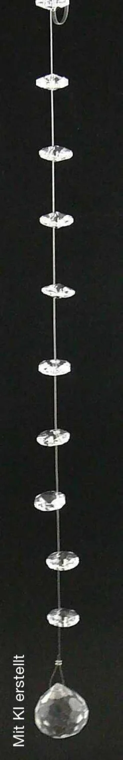 Deko-Kette klar Glas L: ca. 100 cm