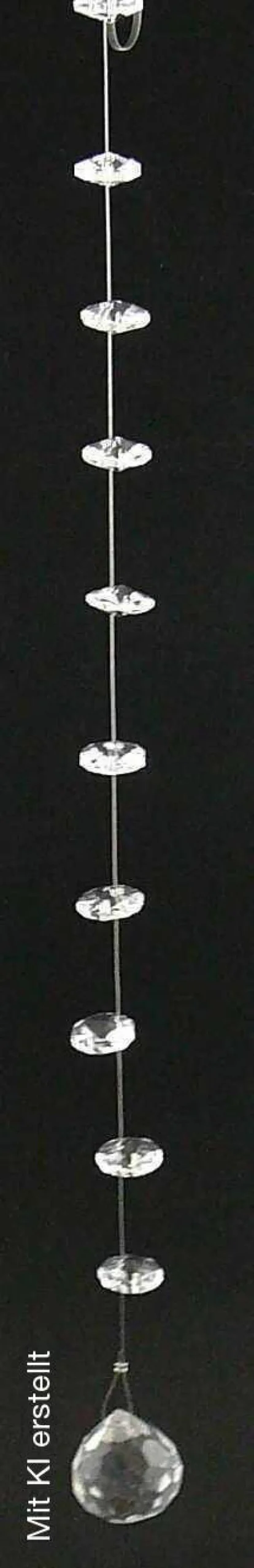 Deko-Kette klar Glas L: ca. 100 cm