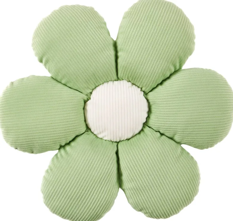 Dekokissen Blume grün Polyester D: ca. 38 cm