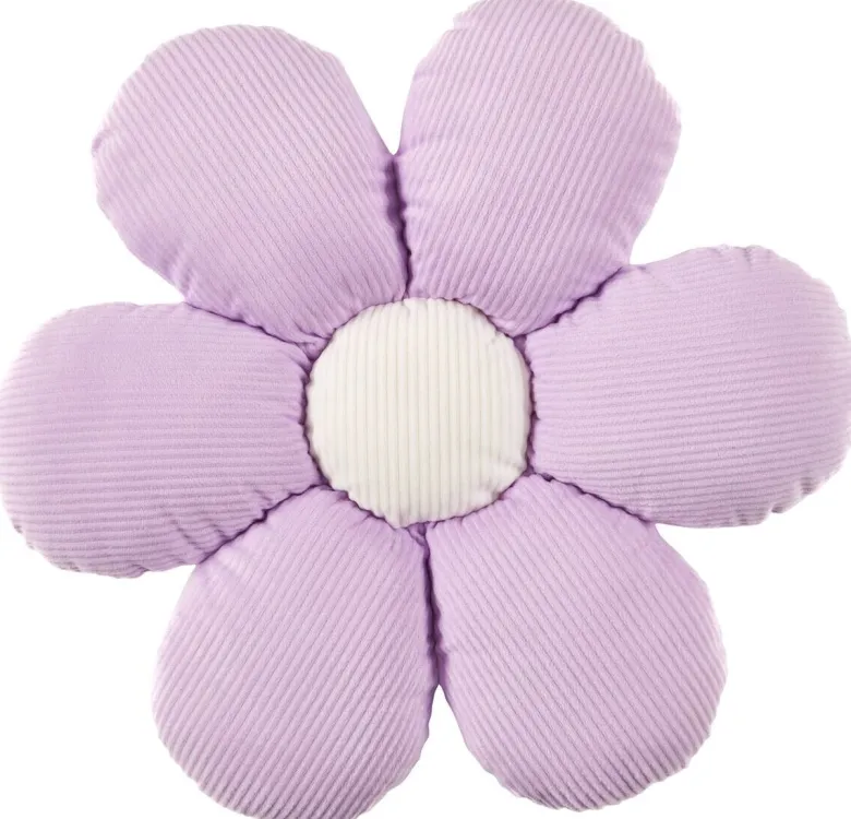 Dekokissen Blume lila Polyester D: ca. 38 cm