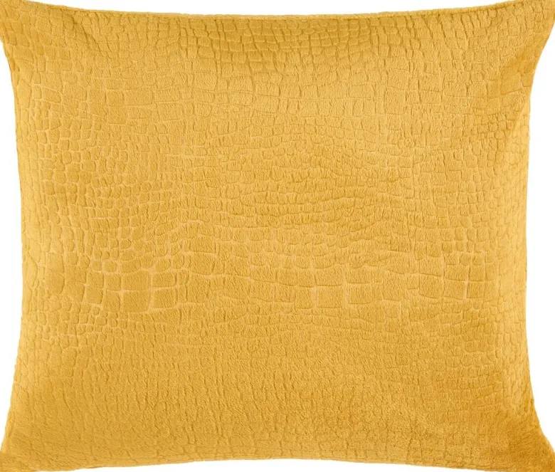 Dekokissen Croco curry Polyester B/L: ca. 45x45 cm