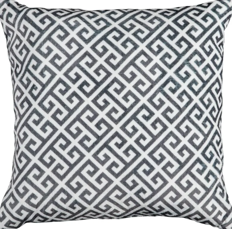 Dekokissen Flanell anthrazit Polyester B/L: ca. 60x60 cm
