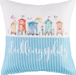 Dekokissen hellblau Polyester B/L: ca. 45x45 cm