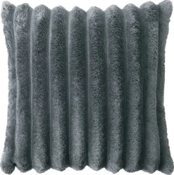 Dekokissen Luxus Flanell anthrazit Polyester B/L: ca. 45x45 cm