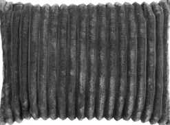 Dekokissen Luxus Flanell anthrazit Polyester B/L: ca. 70x50 cm