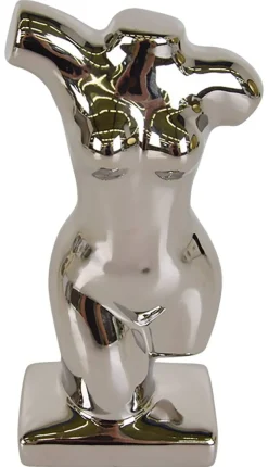 Dekorationsartikel silber Keramik H: ca. 18 cm