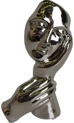 Dekorationsartikel silber Keramik H: ca. 17,5 cm