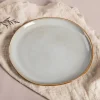 Dessertteller beige Steinzeug D: ca. 20,5 cm