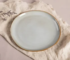 Dessertteller beige Steinzeug D: ca. 20,5 cm