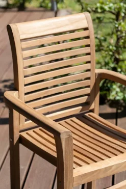 deVries Stapelsessel teak Teakholz B/H/L: ca. 52x92x63 cm