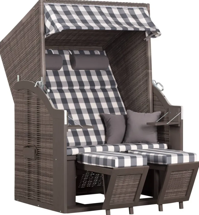 deVries Strandkorb Pure Standard natur Pinie B/H/T: ca. 120x160x80 cm