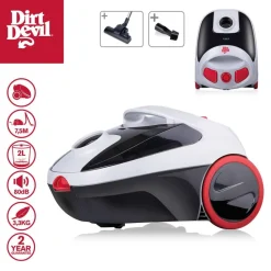Dirt Devil Staubsauger DD2001 rot schwarz grau B/H/L: ca. 25,2x20,6x32,2 cm