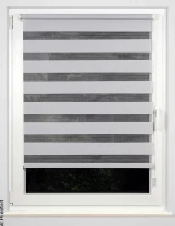 Doppelrollo Just grau B/L: ca. 70x210 cm