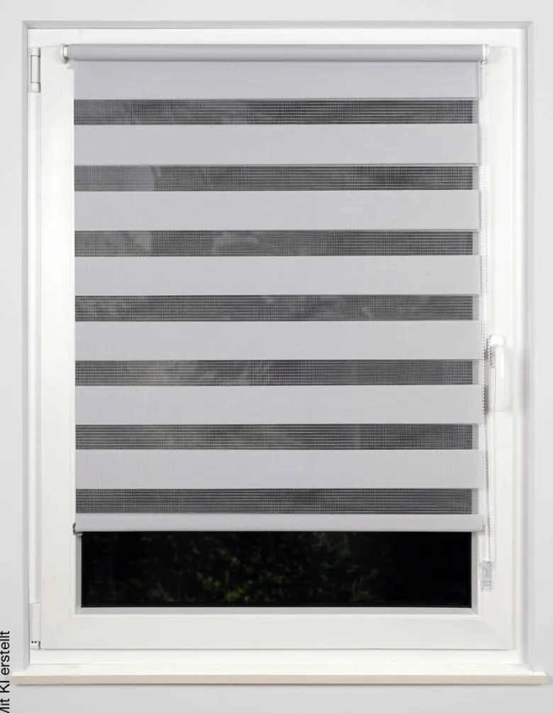 Doppelrollo Just grau B/L: ca. 70x210 cm