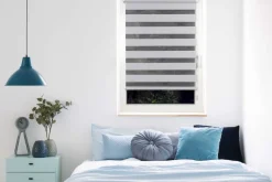Doppelrollo Just grau B/L: ca. 70x210 cm