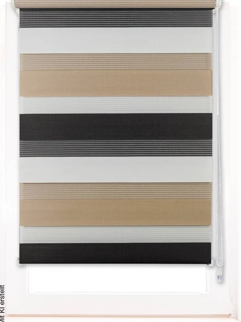 Doppelrollo Just-Triple Cappuccino B/L: ca. 60x160 cm