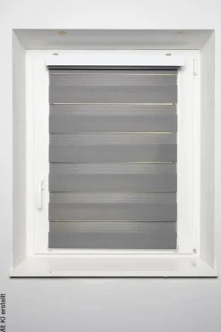 Doppelrollo mit Blende grau B/L: ca. 60x160 cm
