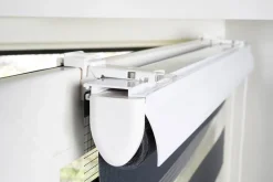 Doppelrollo mit Blende grau B/L: ca. 60x160 cm