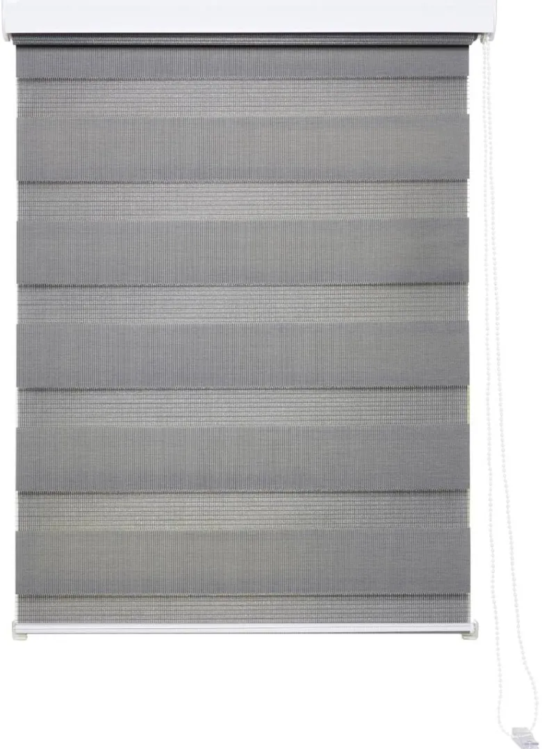 Doppelrollo mit Blende grau B/L: ca. 60x160 cm