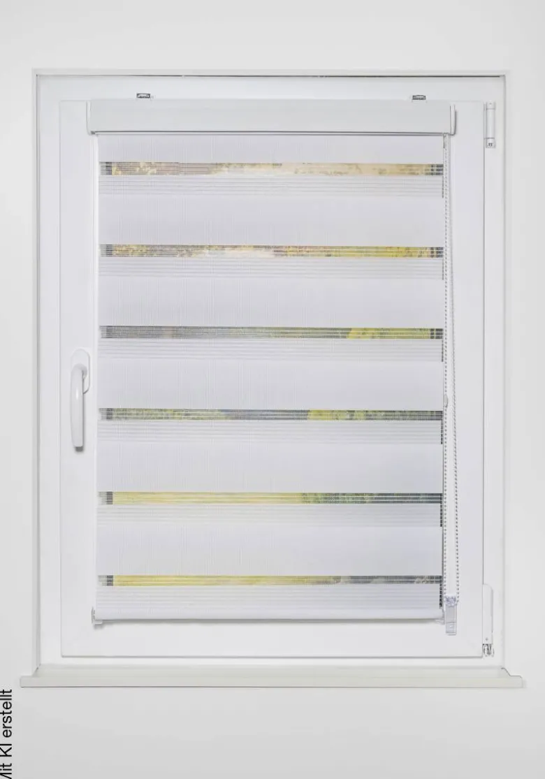 Doppelrollo mit Blende weiß B/L: ca. 110x160 cm