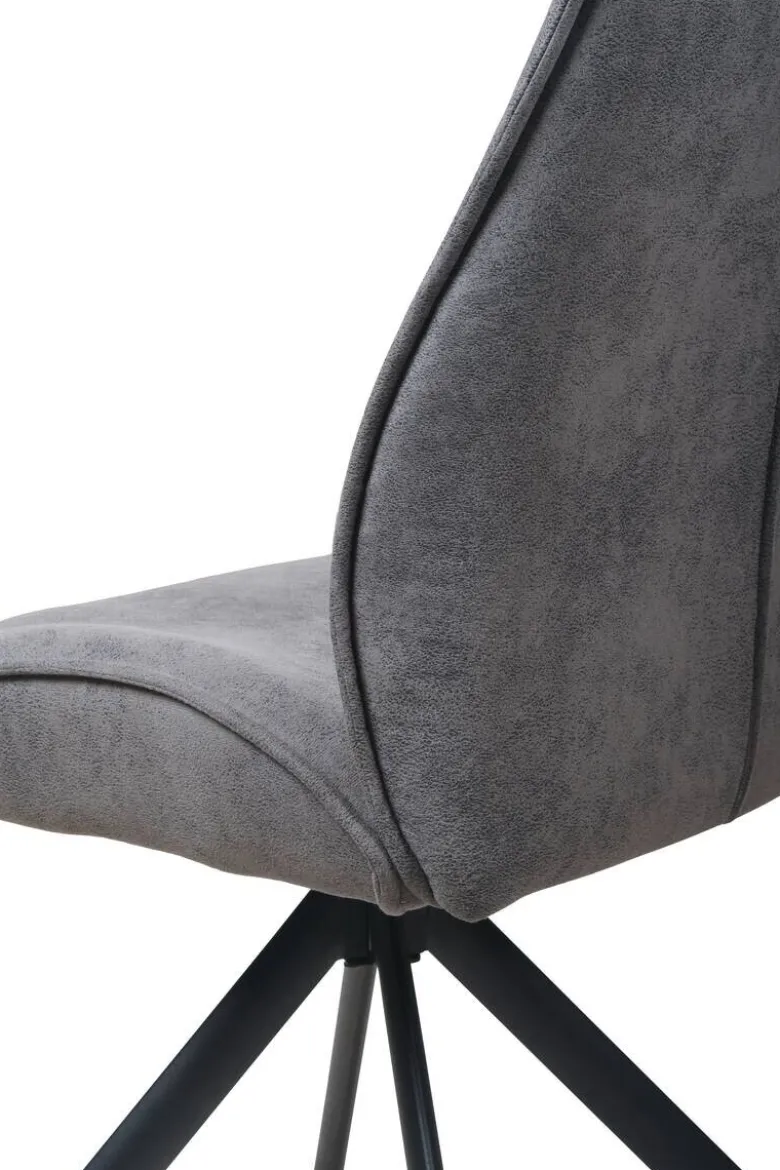 Drehstuhl Albany grau Microfaser B/H/T: ca. 47x95x62 cm