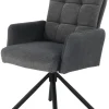 Drehstuhl anthrazit Webstoff B/H/T: ca. 62x92x67 cm