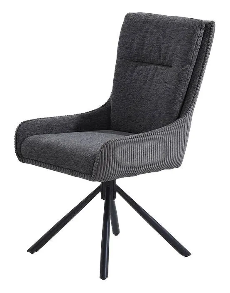 Drehstuhl anthrazit Webstoff B/H/T: ca. 56x98x65 cm