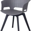 Drehstuhl Birte grau schwarz Kunststoff B/H/T: ca. 52x82x55 cm