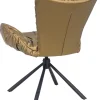 Drehstuhl Brest gold Kunstleder Nylon B/H/T: ca. 67x91x65 cm