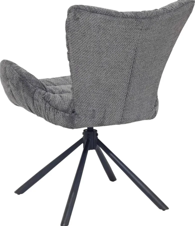 Drehstuhl Brest grau Webstoff B/H/T: ca. 67x91x65 cm