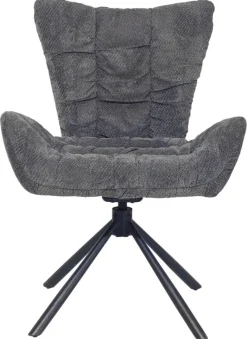 Drehstuhl Brest grau Webstoff B/H/T: ca. 67x91x65 cm
