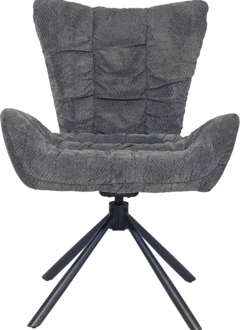Drehstuhl Brest grau Webstoff B/H/T: ca. 67x91x65 cm