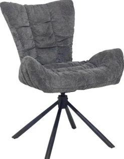 Drehstuhl Brest grau Webstoff B/H/T: ca. 67x91x65 cm