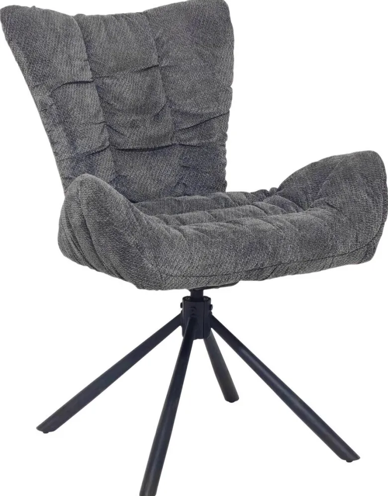 Drehstuhl Brest grau Webstoff B/H/T: ca. 67x91x65 cm