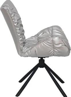 Drehstuhl Brest silber Kunstleder Nylon B/T: ca. 67x65 cm