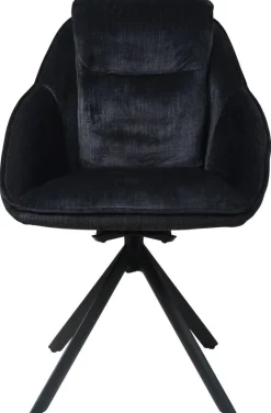 Drehstuhl Brisbane anthrazit Samt B/H/T: ca. 62x92x59 cm