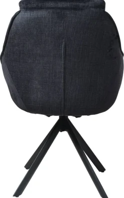 Drehstuhl Brisbane anthrazit Samt B/H/T: ca. 62x92x59 cm